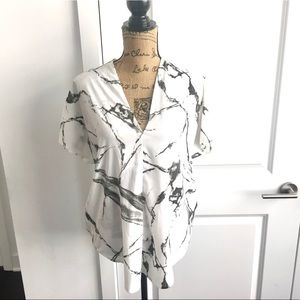 Marble Print Blouse